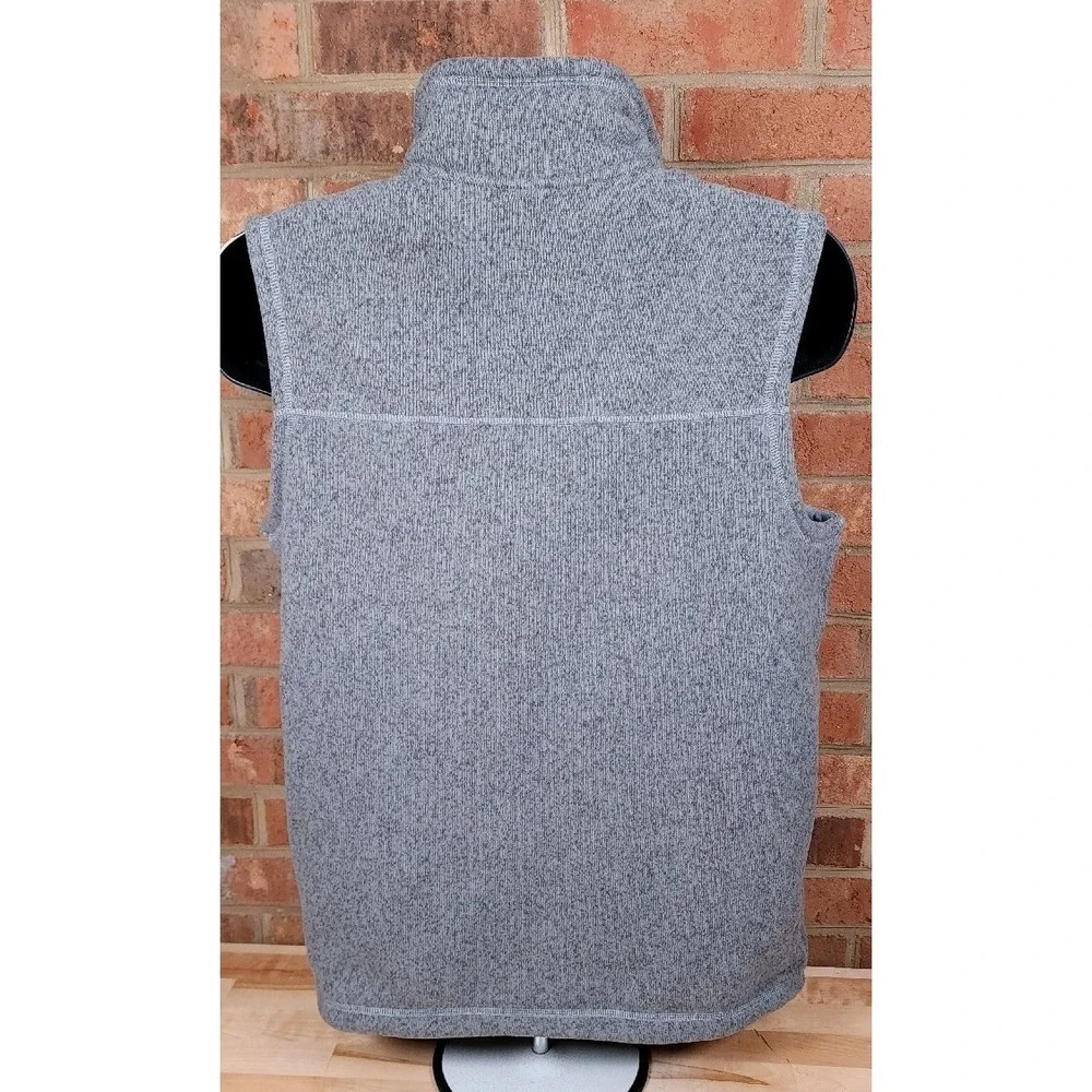 The North Face Vest‎ Jacket Mens Size Medium Gray Fleece Full Zip ACA Logo NEW